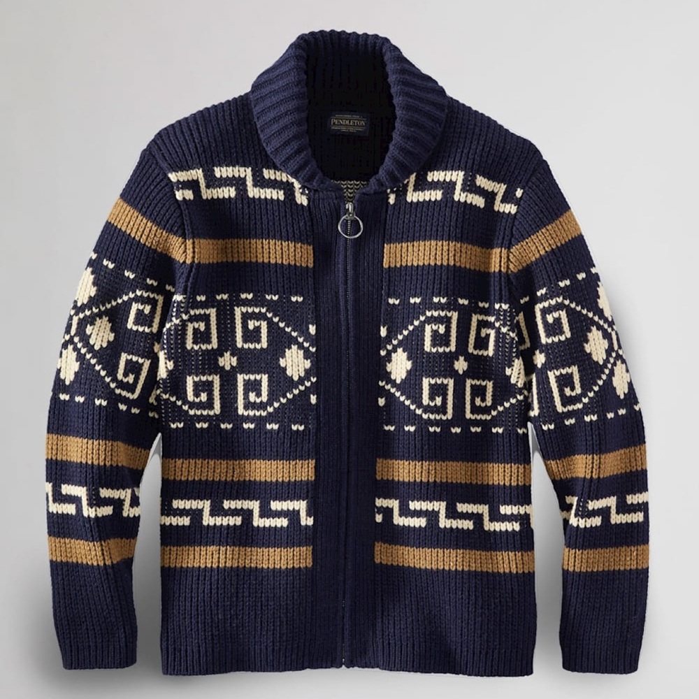 Pendleton Men's Navy Westerly Sweater XL NWT